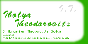 ibolya theodorovits business card